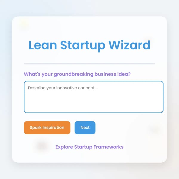 Lean Startup Wizard - Bootstrap Your Business Idea