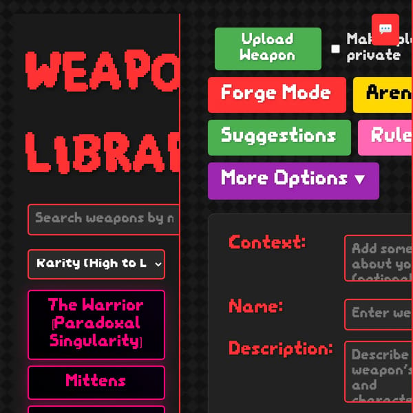 The Weapon Forge (Weapon Forge Unofficial Archive)