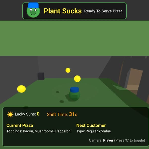 Plant Sucks Pizza