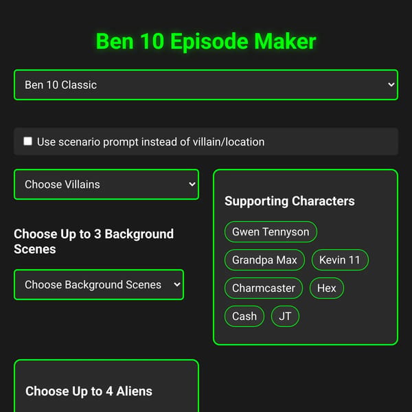 Ben 10 Episode Maker