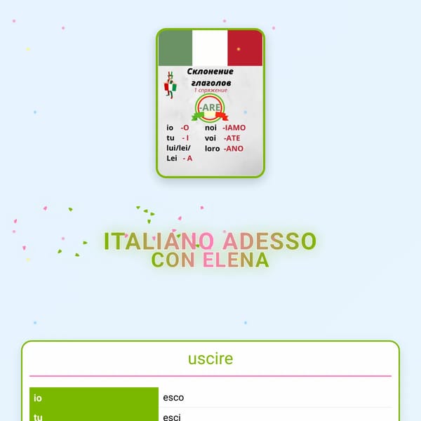 Verbi Italiani - Italiano Adesso con Elena