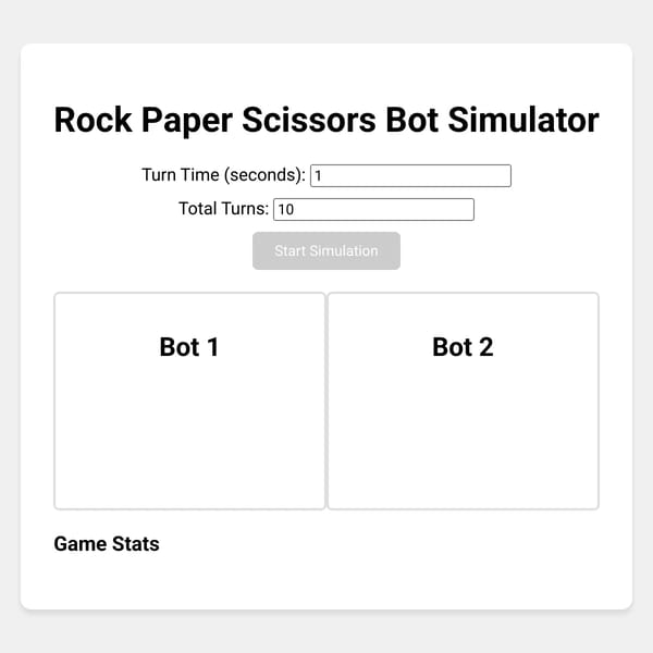 Rock Paper Scissors Bot Simulator