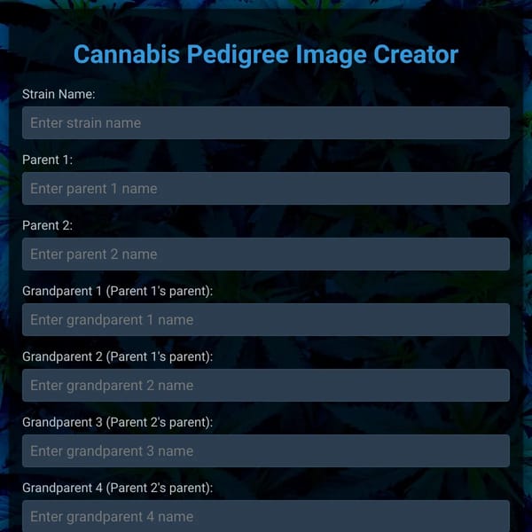 Cannabis Pedigree Image Creator