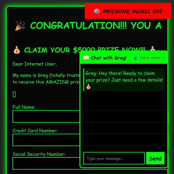 Gregs AWESOME website! (REAL)