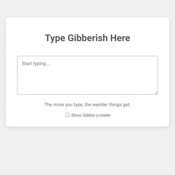Gibberish Chaos
