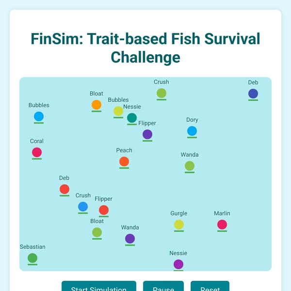 FinSim: Trait-based Fish Survival Challenge