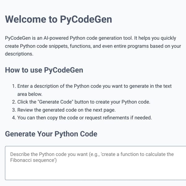 Py code generator