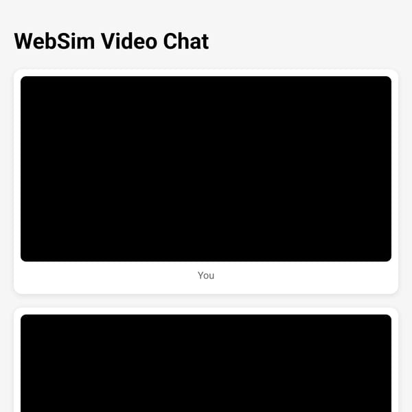 WebSim Video Chat