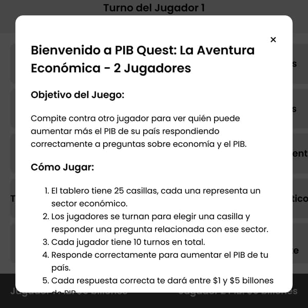 PIB Quest: La Aventura Económica - 2 Jugadores
