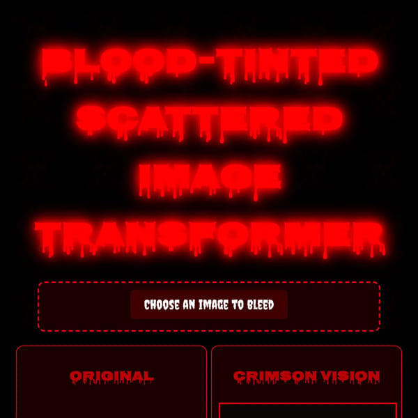 Blood-Tinted Scattered Image Transformer - Crimson Fragments of Nightmares