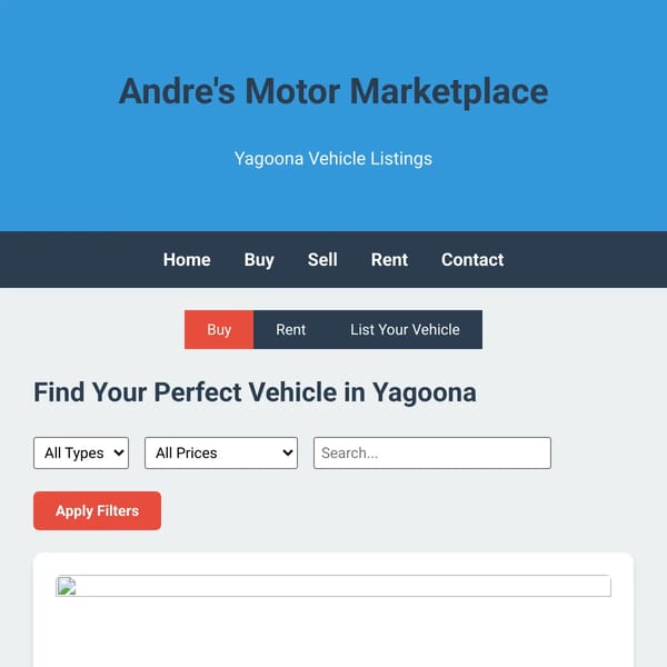 Andre's Motor Marketplace - Yagoona Listings