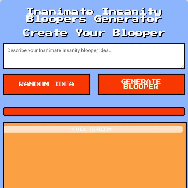 Inanimate insanity episode generator