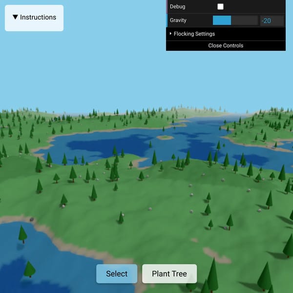 Terrain Generator with Sheep