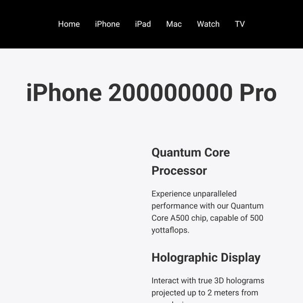 iPhone 200000000 Pro - Apple