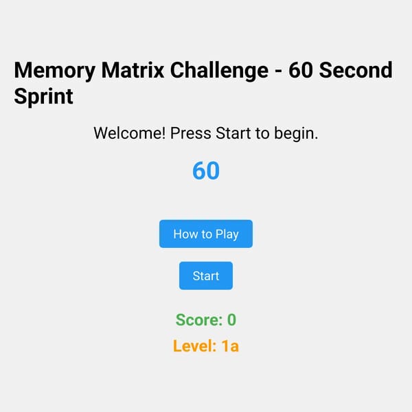 Memory Matrix Challenge