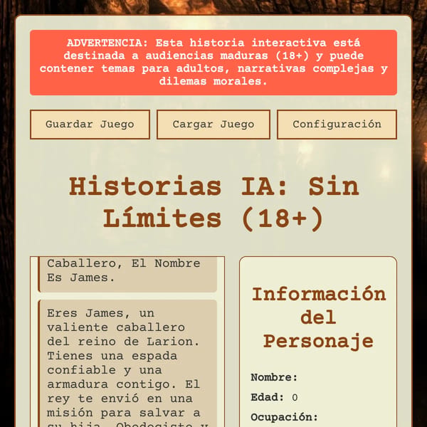 Historias IA: Sin Límites (18+)