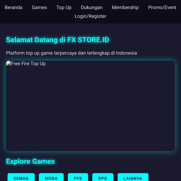 FX STORE.ID - Top Up Game Terpercaya