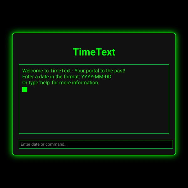 TimeText - Text Your Way Through History