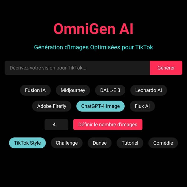 OmniGen AI - Génération d'Images pour TikTok