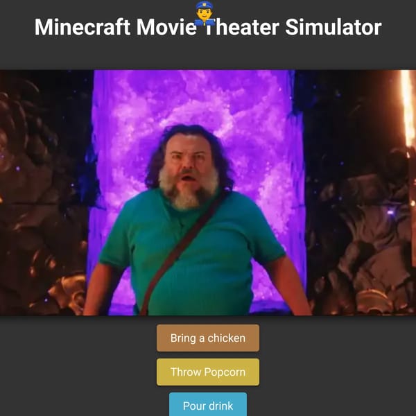 Minecraft Movie Theater Simulator