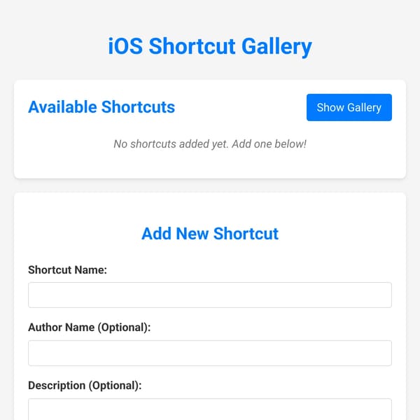 iOS Shortcut Gallery