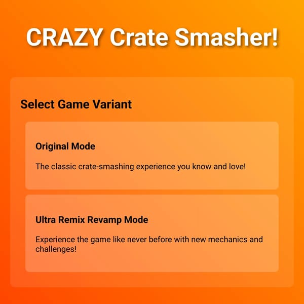 Super Crazy Multi level Crate Smasher