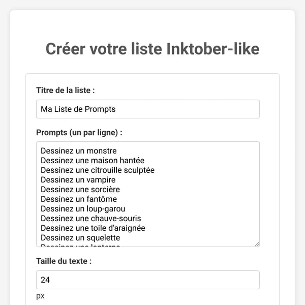 Générateur de Liste d'Images