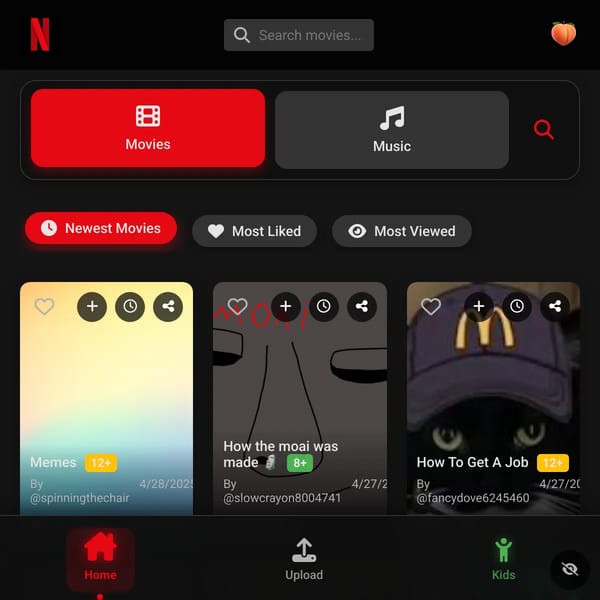 Dupertflix 2 - Upload Movies
