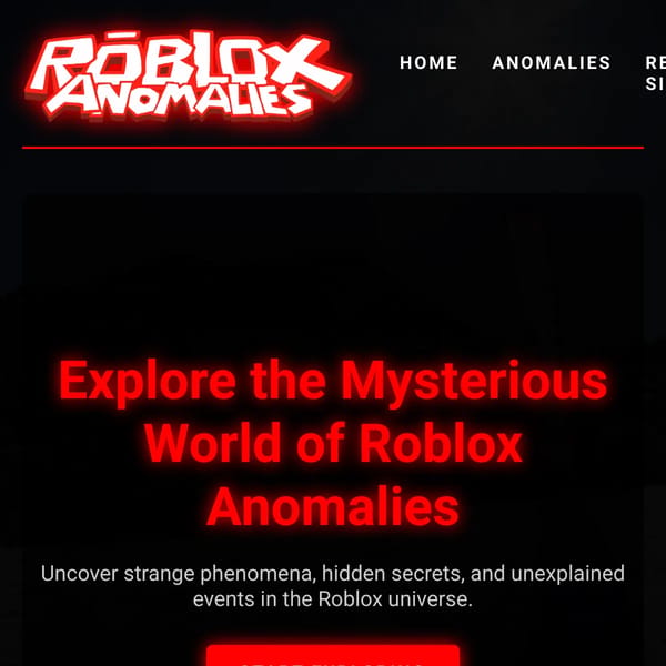 Roblox Anomalies