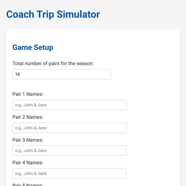 Coach Trip Simulator