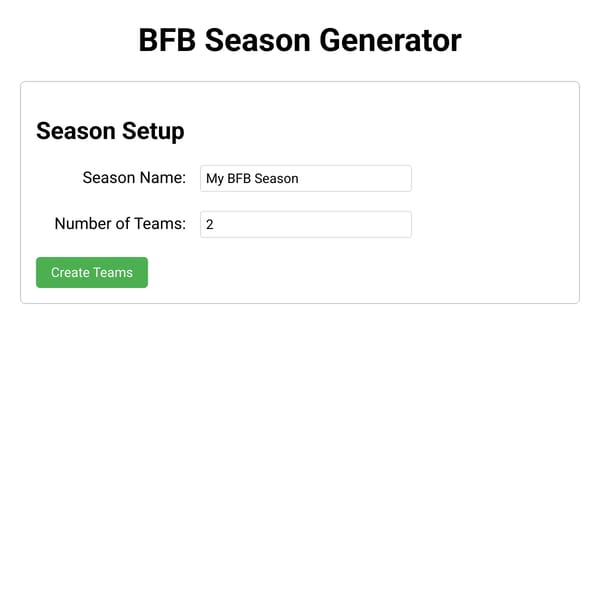 BFB Season Generator