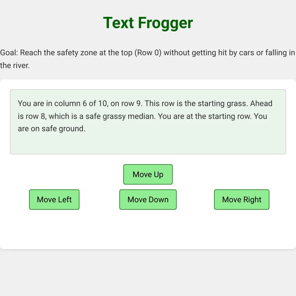 Text Frogger