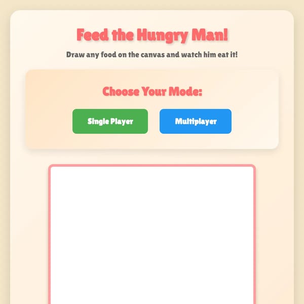 Hungry Man Drawing Game