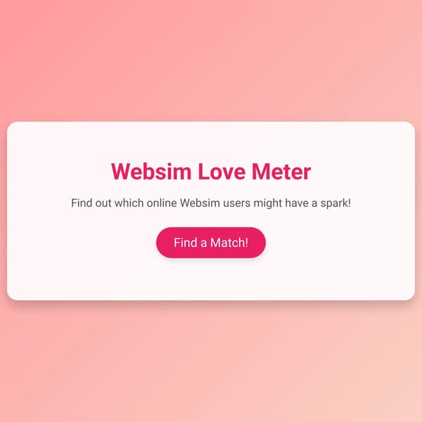 Websim Love Meter
