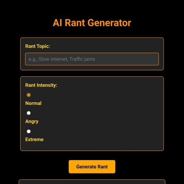 AI Rant Generator