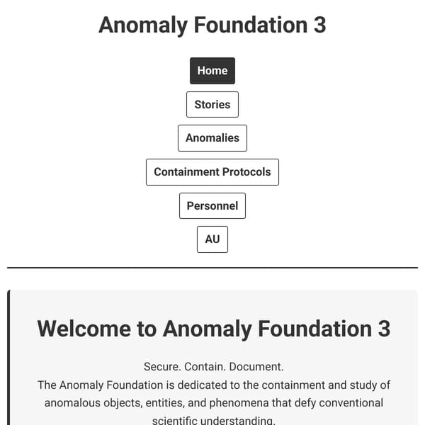 Anomaly Foundation 3