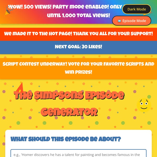 AI Simpsons Episode Generator