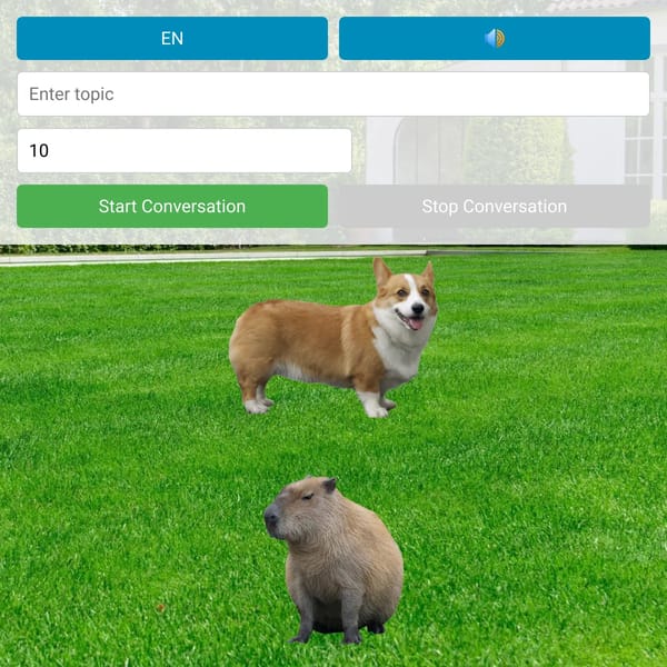 Corgi and Capybara Talking (fixed)