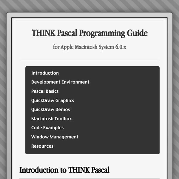 THINK Pascal Programming Guide for System 6.0.x