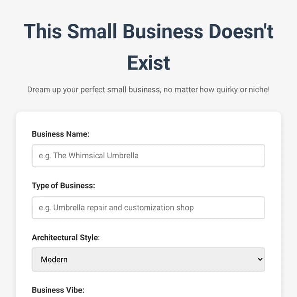 This Small Business Doesn't Exist