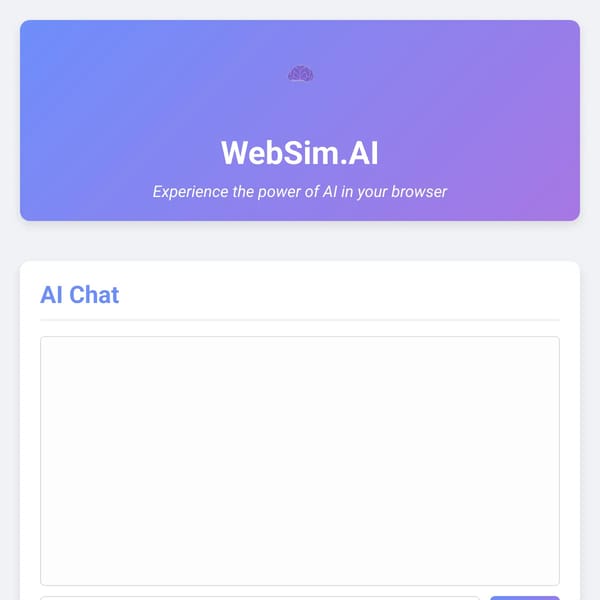 WebSim.AI - Interactive Showcase