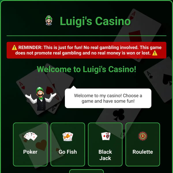 Luigi's Casino Simulator
