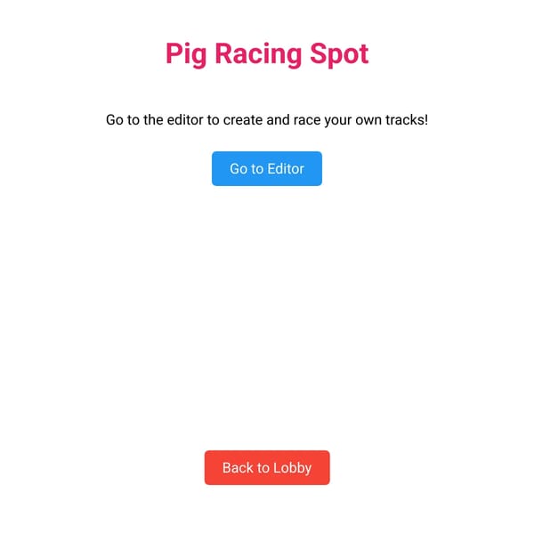 pig racing test