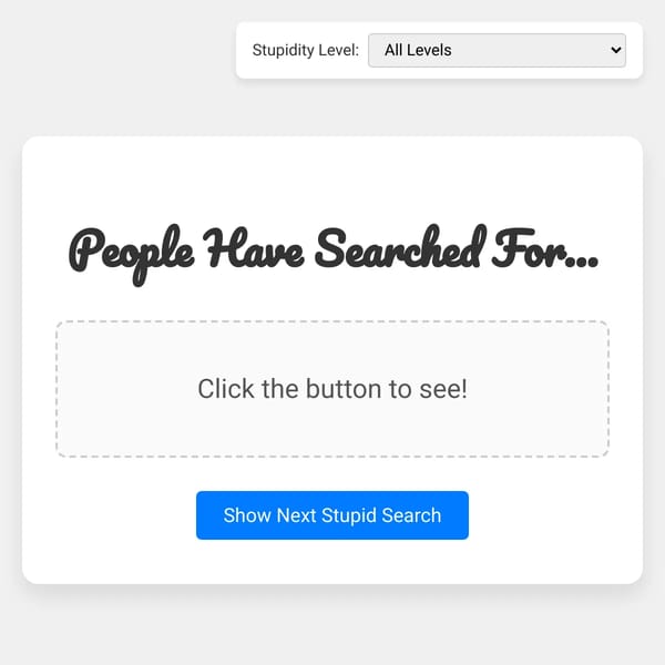 Stupid Searches