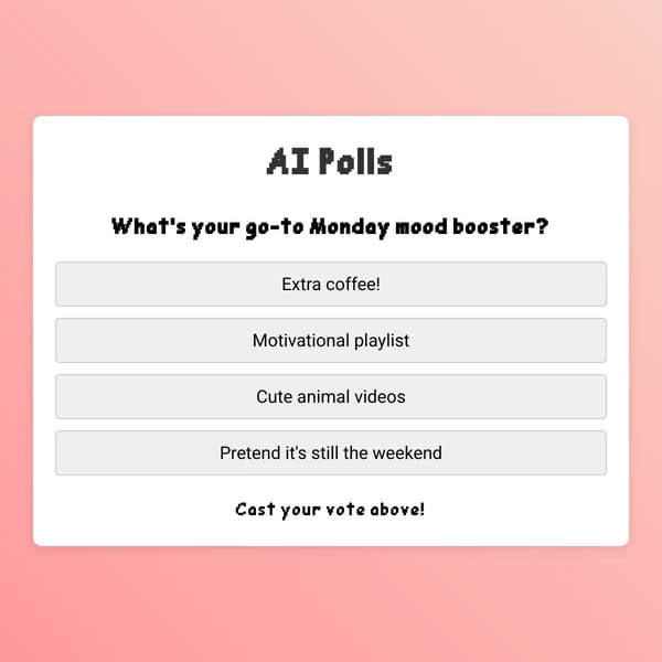 [VOTE NOW!] Daily AI Polls