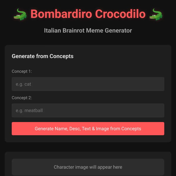 Italian Brainrot Meme Generator