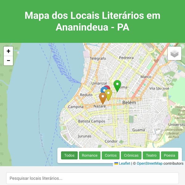 Mapa dos Locais Literários