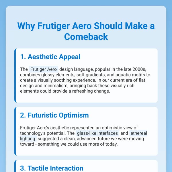 Why Frutiger Aero Should Make a Comeback