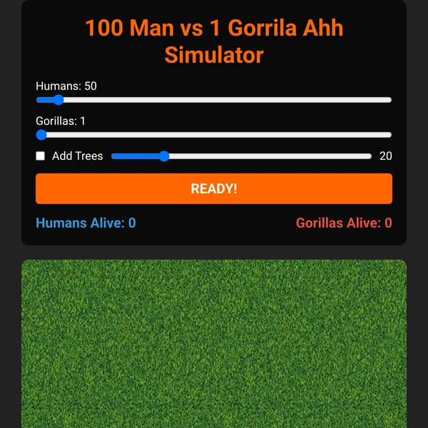 100 Man vs 1 Gorilla Ahh Simulator