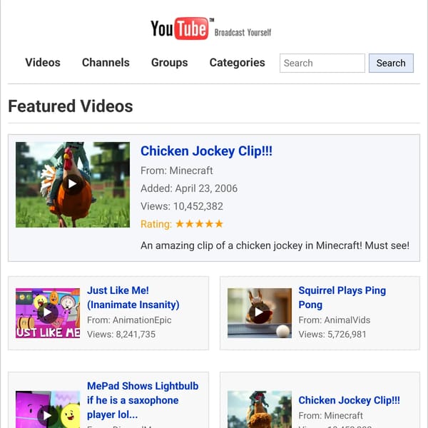 YouTube Recreation